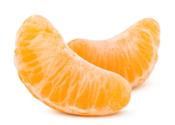 만다린, 귤, 흰색 배경에 고립, 클리핑 패스, 필드의 전체 깊이 - peeled orange fruit tangerine 뉴스 사진 이미지