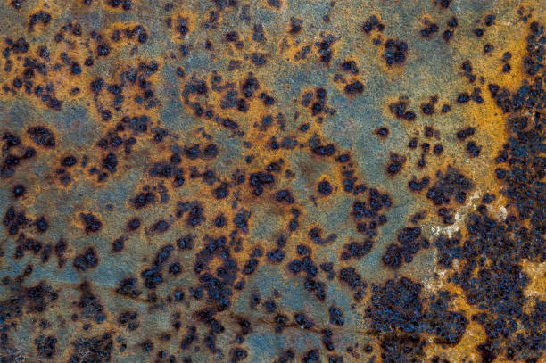 Rusty metal surface close-up stock photo