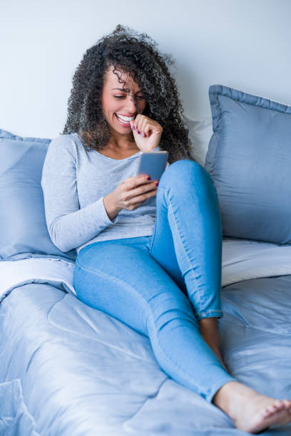 istock Single women talking on video call 1136686851