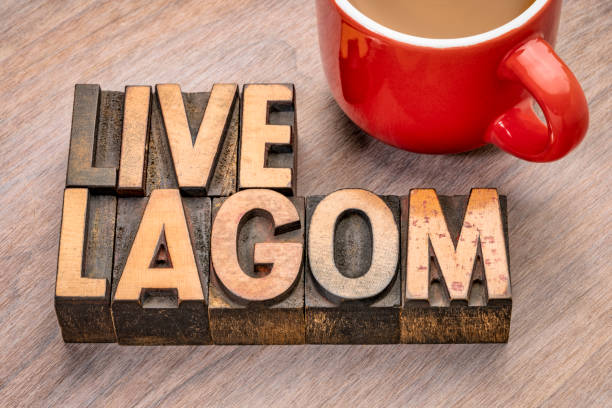 istock live lagom word abstract in wood type 1136687875