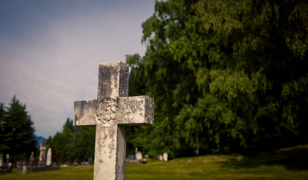 istock stone cross cemetery in Queenstown 1136690350