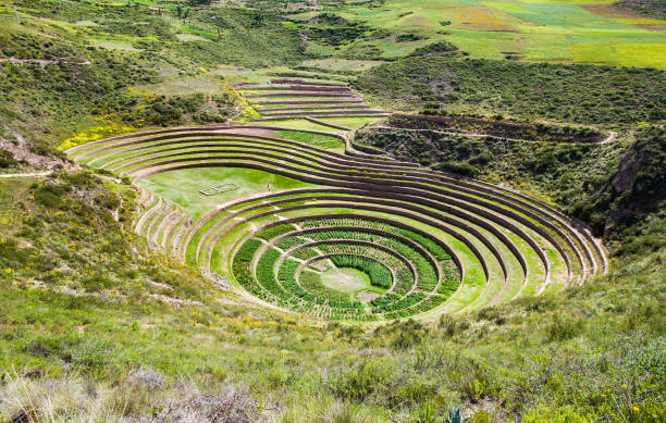 istock Archeological Inca complex of Moray, near Cusco, Peru 1136690493