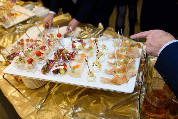 istock Cold dishes and snacks on the festive table. 1136691632