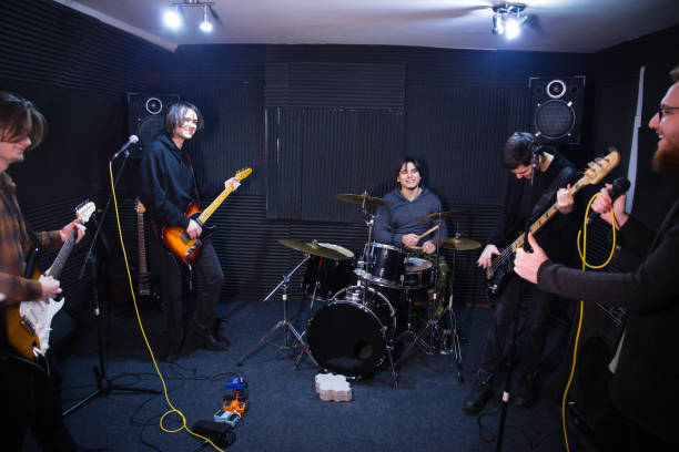 istock Rock music band. 1136692744