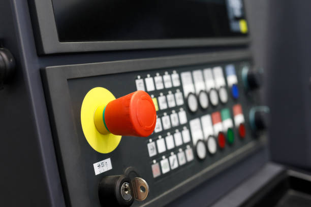 istock control panel of metalworking CNC-operated machine 1136695923