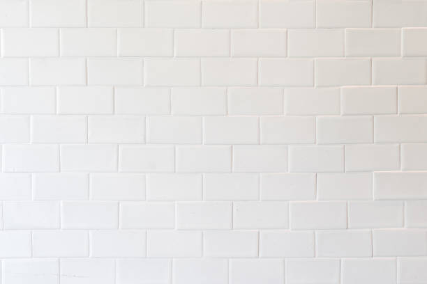 도자기 타일 질감 패턴 벽 배경 흰색 회색 색상 - wall tiles 뉴스 사진 이미지