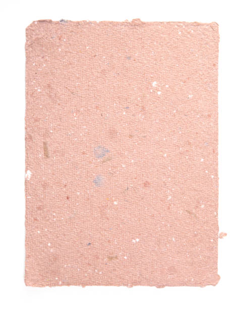 Pink Handmade Paper on a White Background