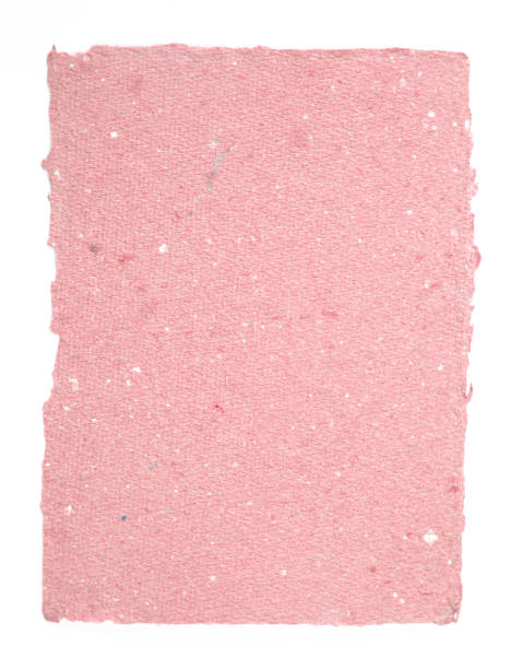 istock Pink Handmade Paper on a White Background 1136704796