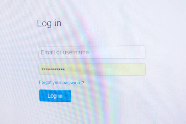 email and password field on the monitor screen