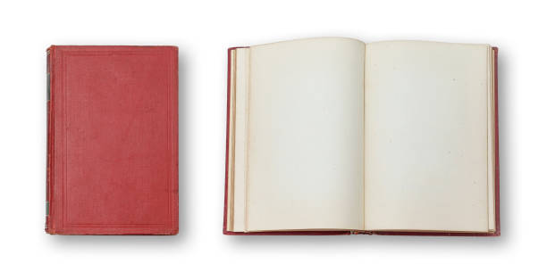 Old book cover and book blank pages