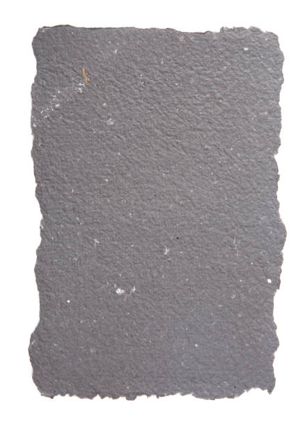 istock Black Handmade Paper on a White Background 1136706739
