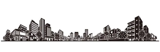 Vector illustration of Vector illustration of the cityscape