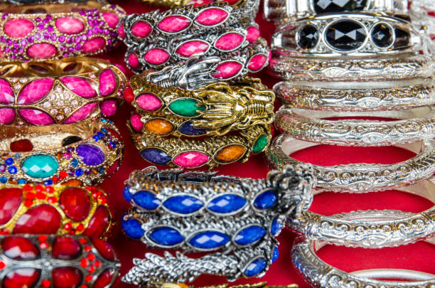 istock colorful of stone and silver bracelets 1136714090