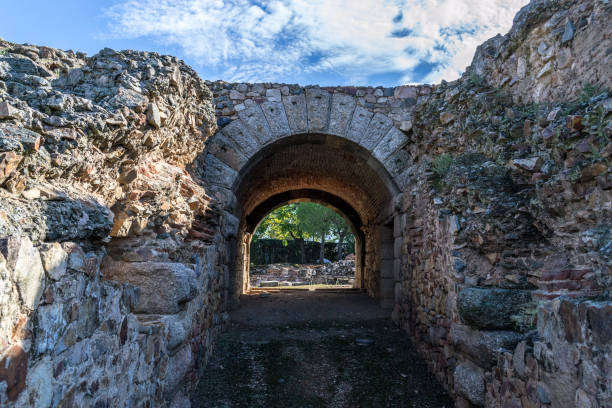 istock Entrance to a Roman coliseum in Merida (Spain) 1136716370