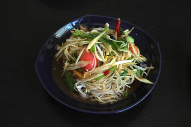 istock Papaya Salad with Vermicelli and Salted Crab 1136717033