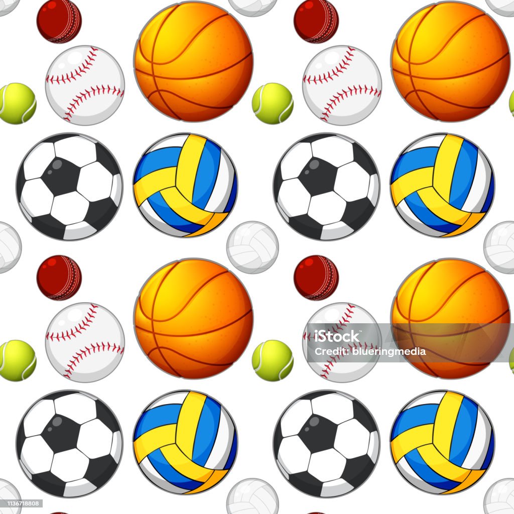 Seamless Ball Pattern Concept Stock Illustration - Download Image Now ...