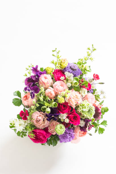 istock Gorgeous flower arrangement seen from the rose 1136719175