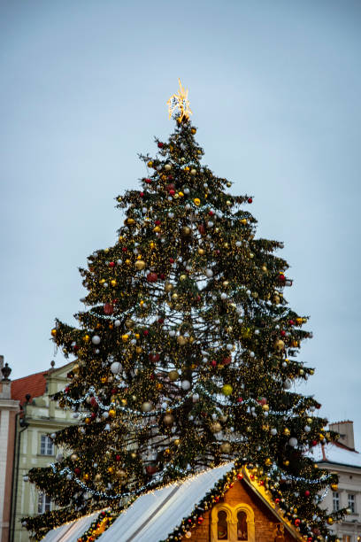 istock Christmas tree at Prague central Christmas markets. 1136720108