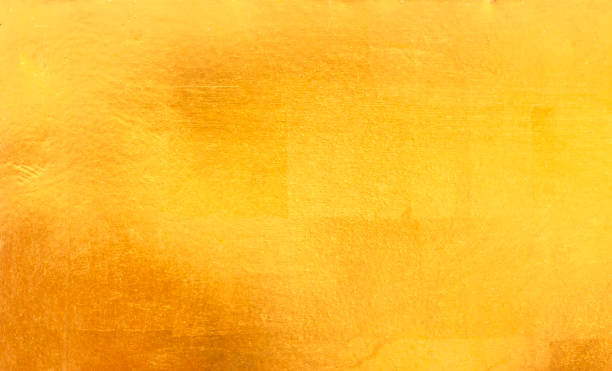 istock Shiny yellow leaf gold metall 1136725295