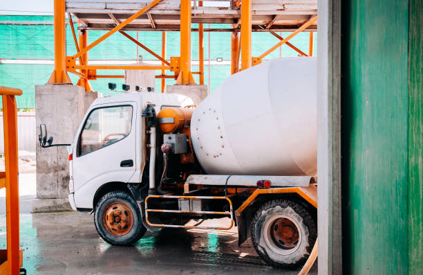 istock Cement truck of cement batching plant 1136726088