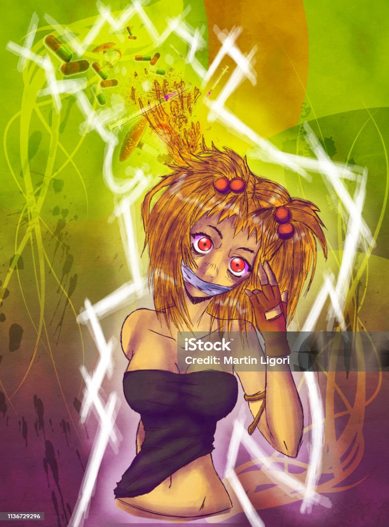 Psychiatric Anime Girl Shooting Herself With Pills Stock Illustration -  Download Image Now - Manga Style, Capsule - Medicine, Pill - iStock