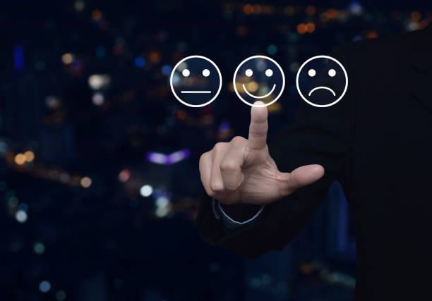 istock Business customer service evaluation and feedback rating concept 1136731554