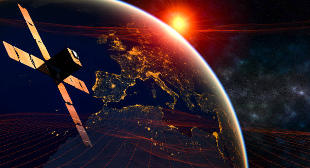 istock 3d illustration showing satellite communications network above the Earth 1136732962