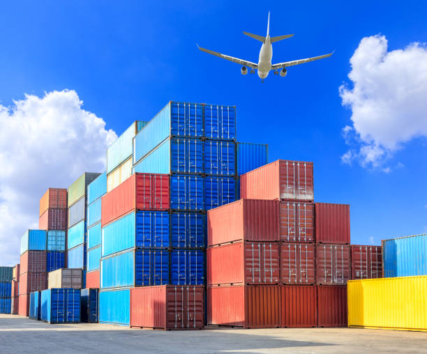 istock Containers stacked on commercial docks in Shanghai 1136734877