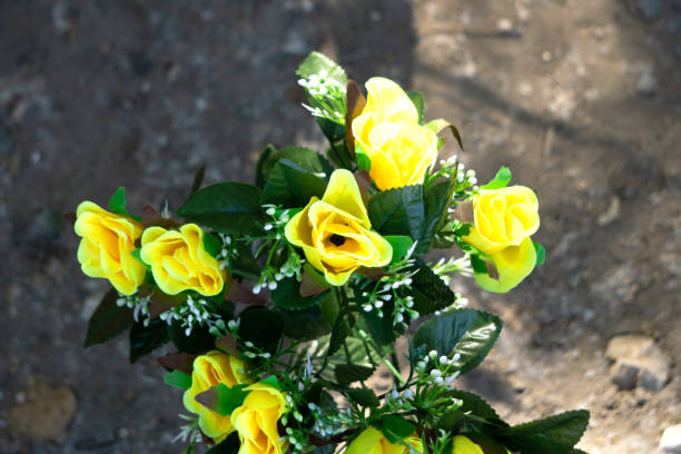istock Colorful of Artificial flowers orange pattern petal . 1136734979
