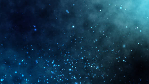 istock Under deep sea water moving particular cloud dust with fractal particle abstract background 1136737312