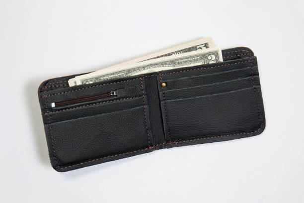 istock New leather wallet with us dollars on white background 1136737569