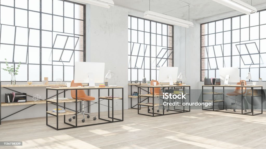 Moderne offene Büroflächen - Lizenzfrei Büro Stock-Foto