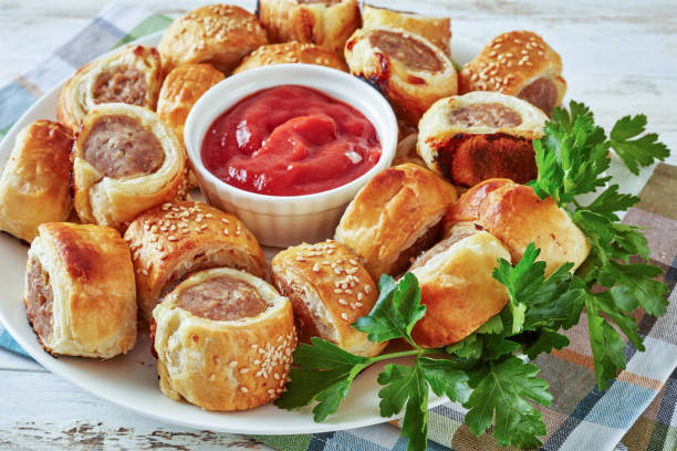 istock close-up of sausage rolls with tomato sauce 1136745817