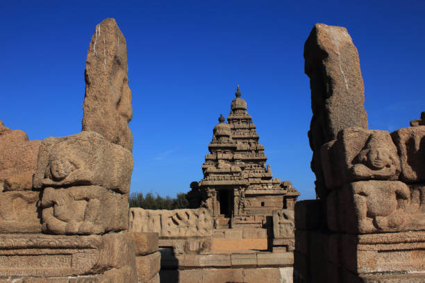 istock Ancient shore temple in Mahabalipuram, Tamil Nadu, India. 1136750282