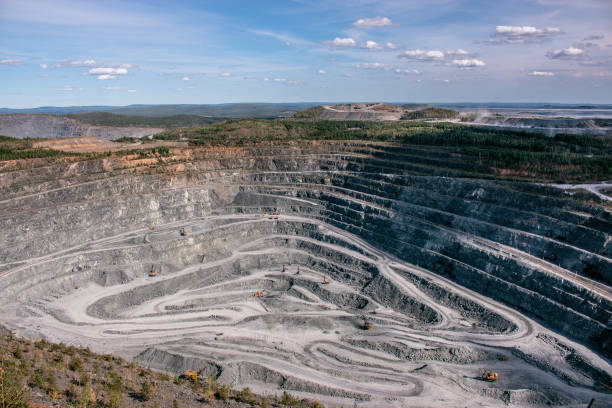 istock Aerial view industrial of opencast mining 1136750299