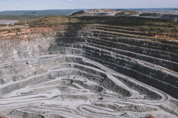 istock Aerial view industrial of opencast mining 1136750309