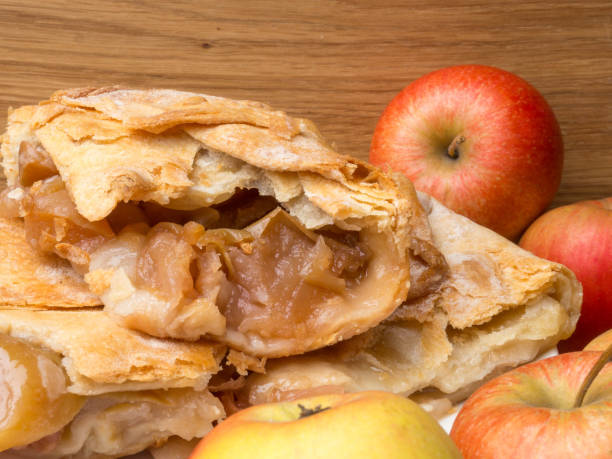 istock Homemade apple pie, delicious with fresh apples 1136750396