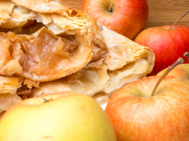 istock Homemade apple pie, delicious with fresh apples 1136751003