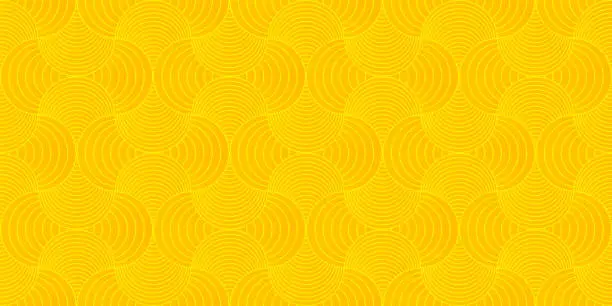 Vector illustration of Background pattern seamless geometric wave abstract orange and yellow colors vector. Summer background design.