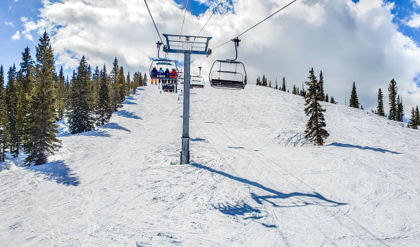 istock View of moving ski lift in winter 1136755865