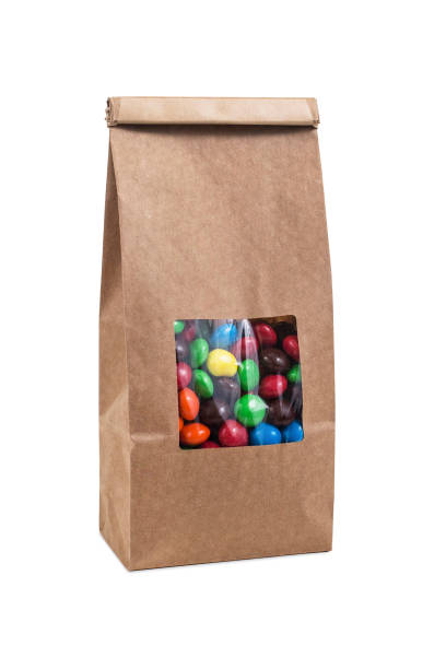 istock Paper bag for candy Brown bag package template 1136755972