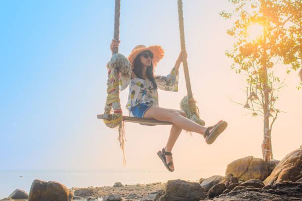 istock Love swing on the sea 1136756838