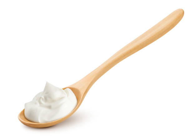 istock sour cream in glass, mayonnaise, yogurt, isolated on white background, clipping path, full depth of field 1136760663