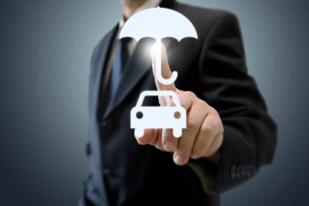 istock Risk car insurance protection umbrella 1136762005