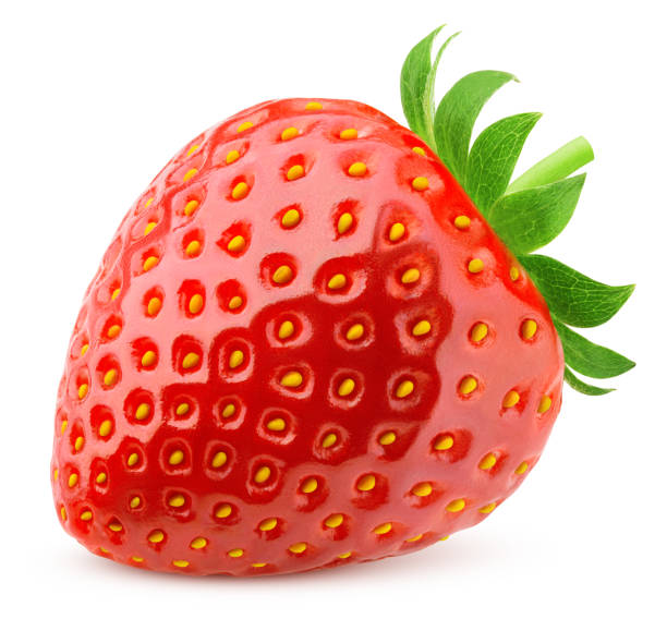 strawberry isolated on white background, clipping path, full depth of field, high quality photo stock photo