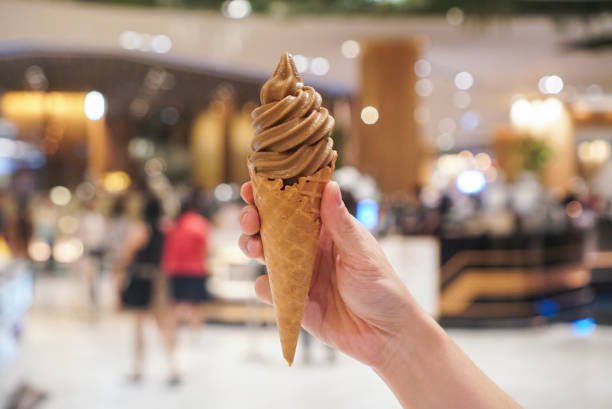 istock Hojicha soft serve ice cream 1136766997