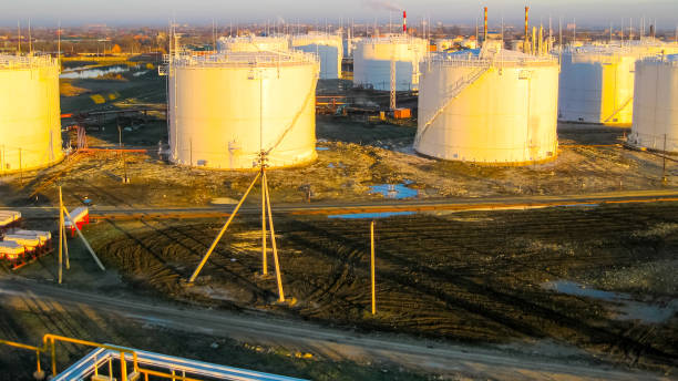 istock Storage tanks for petroleum products 1136768035