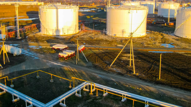 istock Storage tanks for petroleum products 1136768037