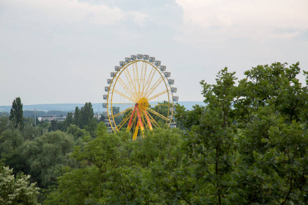 istock Super large sunset retro ferris wheel 1136770497