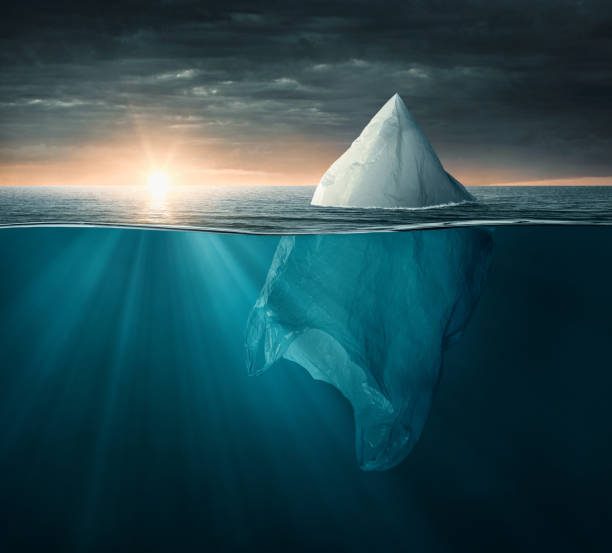 istock Iceberg made of plastic bag in the ocean 1136775032